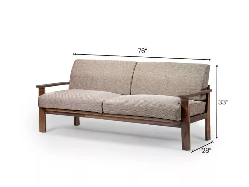 Athena Solid Wood Sofa Set with Coffee Table