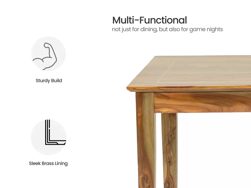 Belle Solid Wood 6 Seater Dining Set