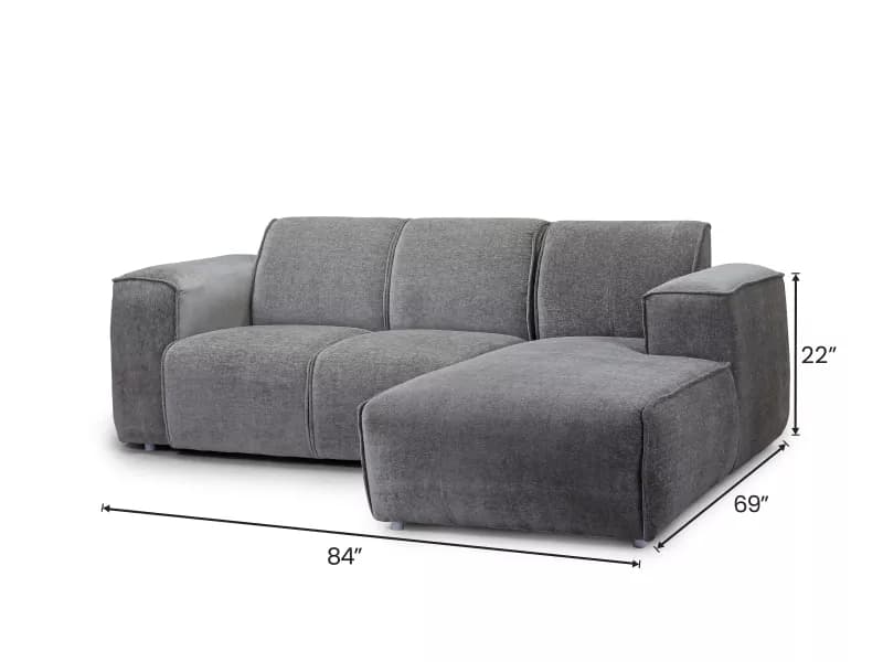 Cosmos L Shaped Sofa in Grey Color