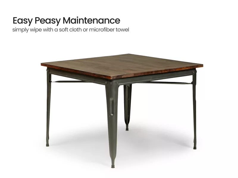 Daisy 4 Seater Dining Set in Dark Grey Color