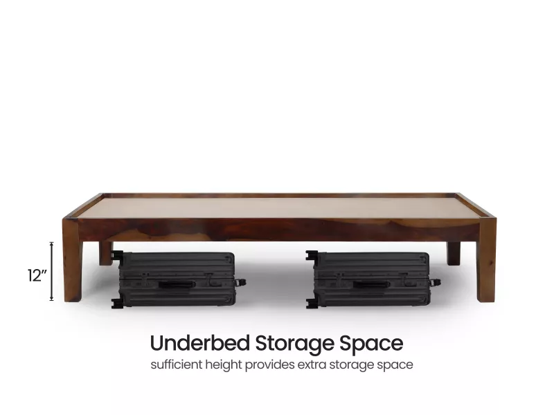 Hugo Solid Wood Queen Size Double Bed