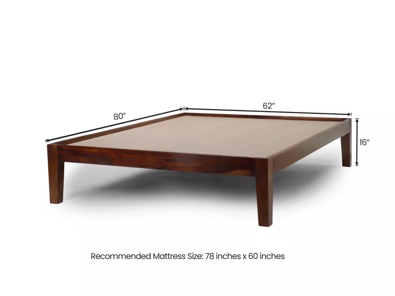 Hugo Solid Wood Queen Size Double Bed