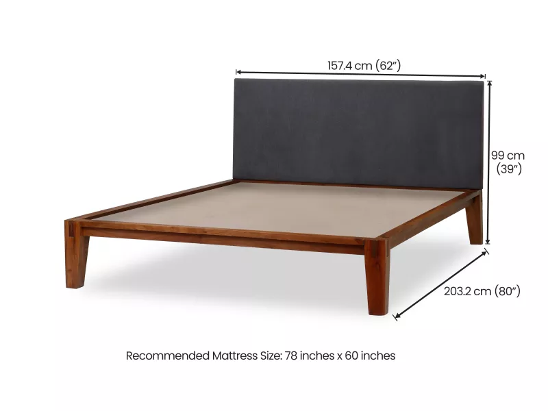 Jade Solid Wood Queen Size Double Bed