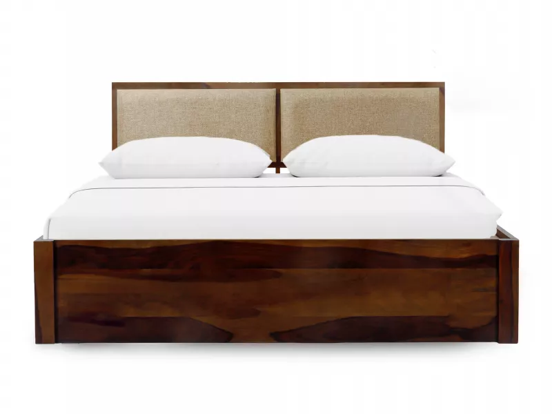 Vesta Solid Wood King Size Double Bed with 6 Inches Memory Foam Mattress
