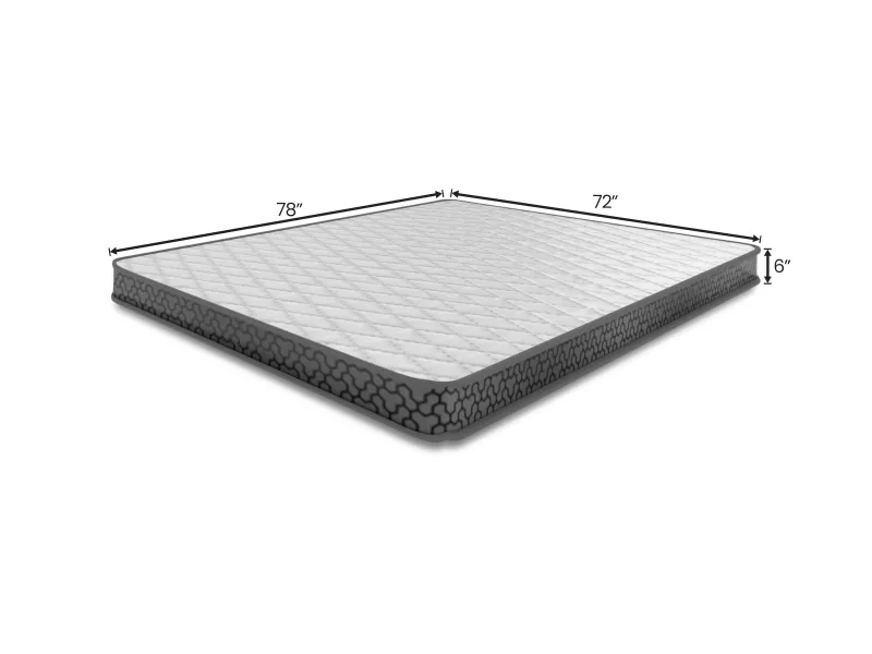 Vesta Solid Wood King Size Double Bed with 6 Inches Memory Foam Mattress