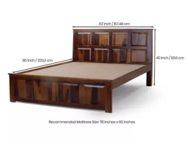 Alexa Solid Wood Queen Size Double Bed