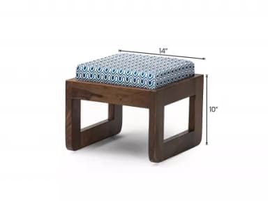 Alexa Solid Wood Upholstered Stool
