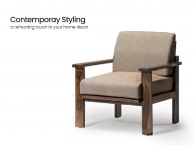 Athena Solid Wood Sofa Set with Coffee Table