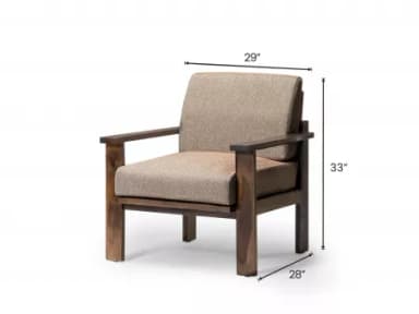 Athena Solid Wood Sofa Set with Coffee Table