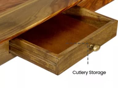 Belle Solid Wood 6 Seater Dining Table