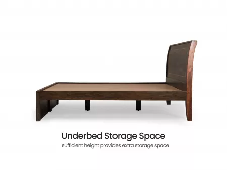 Elara Solid Wood Queen Size Double Bed