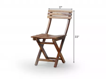 Nico Set of 2 Solid Wood Chairs and 2 Stools